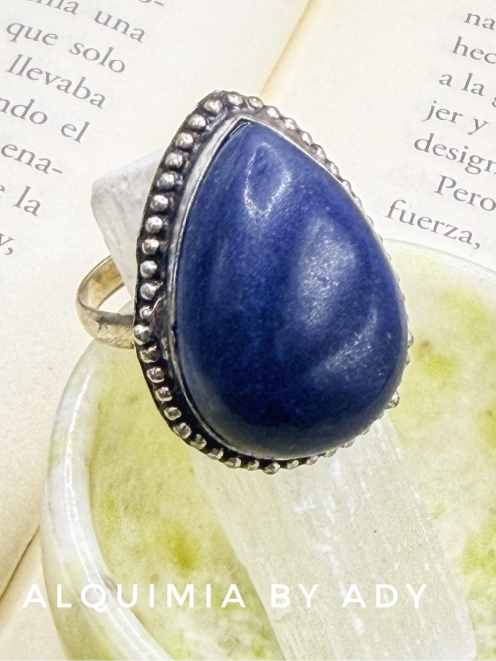 MONUMENTAL + lapis lazuli RAINDROP vintage gem ring